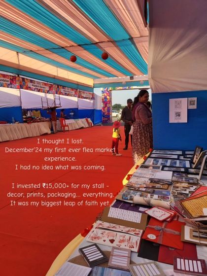 My first-ever flea market experience was a huge leap of faith. I invested over ₹15,000 in my stall, with no idea what to expect. It was terrifying and exciting all at once.