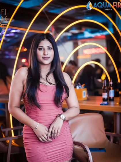 A guest enjoying the ambiance at The Fixx.