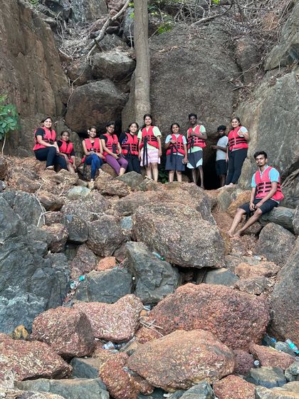 Exploring the caves and rock formations along the Gokarna coast is always an adventure.