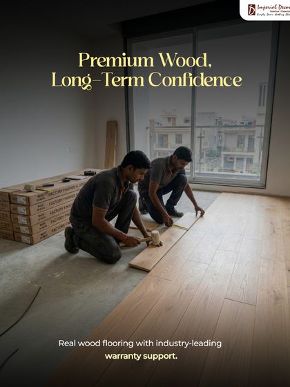 When you choose our engineered wood, you're not just getting a beautiful floor; you're getting long-term confidence. We provide real wood flooring backed by an industry-leading warranty. Our team ensures a perfect installation, so you can enjoy your premium floor for years to come.