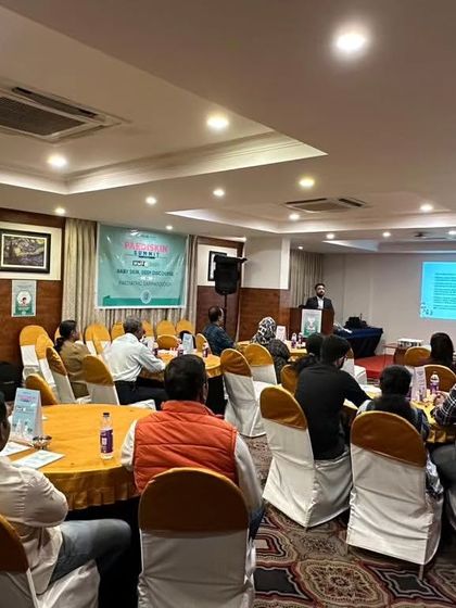 A wider view of the Paediskin Summit, where I addressed a room full of pediatricians. My focus was on practical strategies for managing childhood eczema, emphasizing the importance of a strong skin barrier.