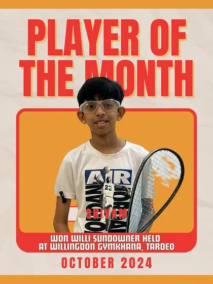 Congratulations to Shivam, our Player of the Month for October! His outstanding performance and victory at the Willi Sundowner Tournament are a testament to his hard work.
