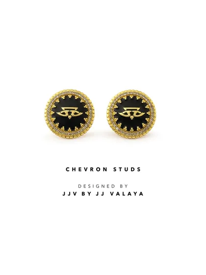True couture lies in the details. These Chevron Studs, designed by JJ Valaya, are a perfect example of our Icons collection, offering classic yet contemporary style for everyday elegance, crafted from upcycled metals.