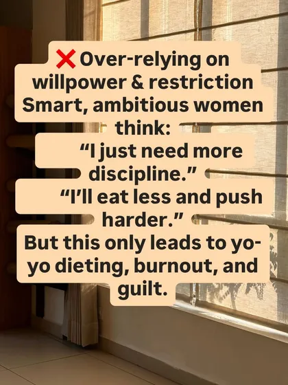 The biggest mistake is over-relying on willpower. This only leads to yo-yo dieting, burnout, and guilt.