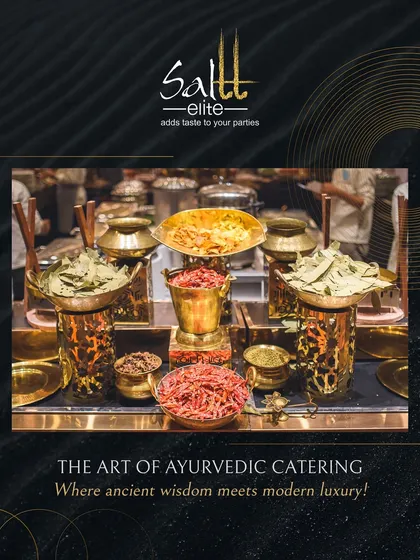 We are pioneers in bringing ancient wisdom to modern luxury events with our Ayurvedic catering. This grand buffet setup showcases a variety of dishes designed to nourish the body and soul, proving that wellness can be truly delicious.
