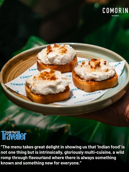 Condé Nast Traveller describes our menu as "a wild romp through flavourland where there is always something known and something new." 