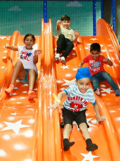 Ready, set, slide! Our multi-lane star-studded slide is a huge hit, perfect for friends to race down together. It's one of the most popular attractions in our My Maze area, delivering endless giggles and excitement.