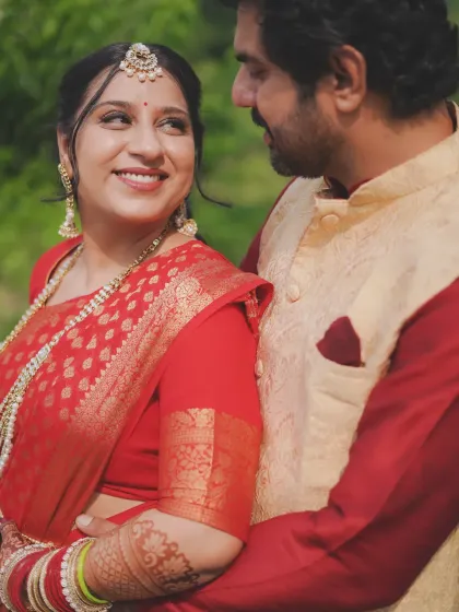 The look of love. This close-up candid shot focuses on the bride's glowing smile as she looks at her partner, a perfect example of the raw emotion I aim to capture.