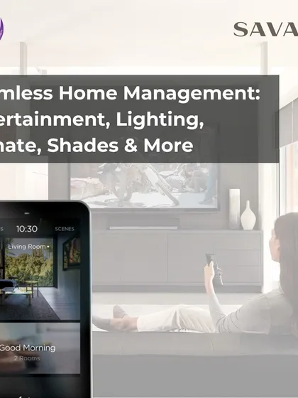 The Savant Pro Remote X2 provides seamless management of your entire home, including entertainment, lighting, climate, shades, and more, all from a single device.
