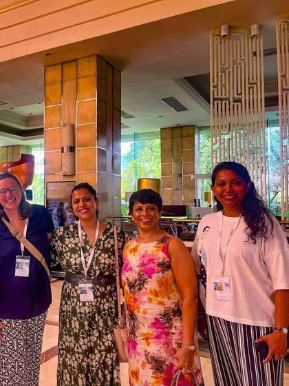 More networking at the Nienhuis Retreat, where our team connected with educators from 22 different countries.