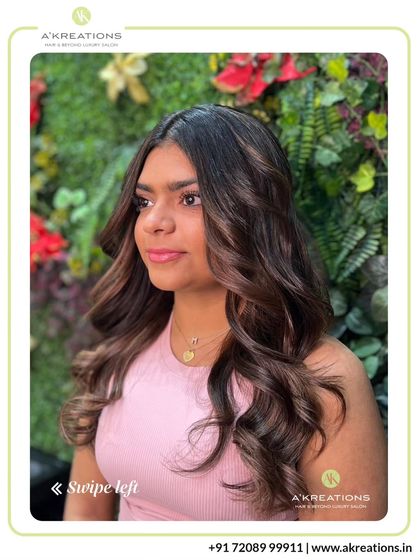 Face-framing highlights are a great way to brighten your look. Here, we added lighter pieces around the face for a flattering and youthful effect.