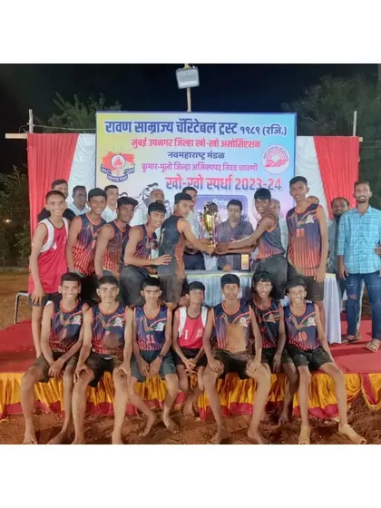 The boys' team celebrating their win at the Mumbai Suburban District Championship.