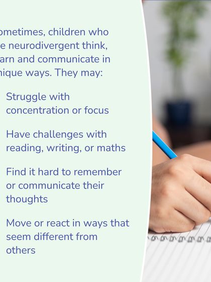 Children who are neurodivergent may struggle with concentration, have challenges with academics, or communicate in unique ways. We see these not as deficits, but as different ways of being that require understanding and tailored support.