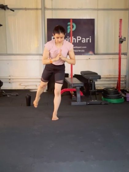 A standing single-leg abduction. This move strengthens the outer hip and glute muscles, which are crucial for stability.