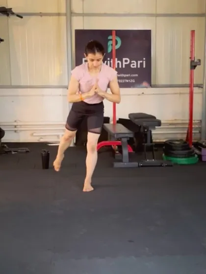 A standing single-leg abduction. This move strengthens the outer hip and glute muscles, which are crucial for stability.