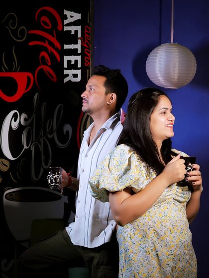 Enjoy a casual and fun photoshoot at our cafe-themed setup. With its unique wall art and cozy props, it's the perfect backdrop for capturing relaxed and candid moments over a cup of coffee.