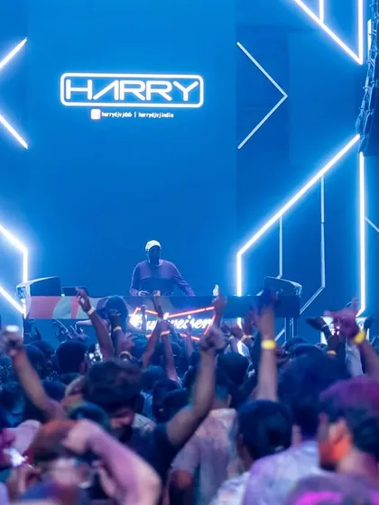 My VDJ setup in full effect. The custom visuals and graphics on the LED screens are all mixed live by me, creating an immersive experience that you can see and feel.