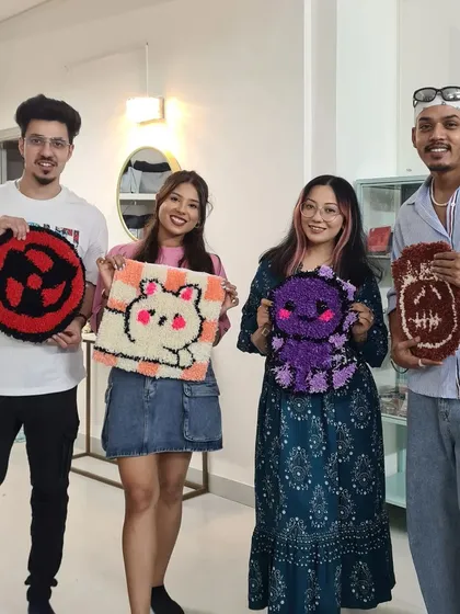 Look at this awesome group and their fantastic creations! From anime symbols to cute characters, everyone brought their unique ideas to life in this fun-filled workshop.
