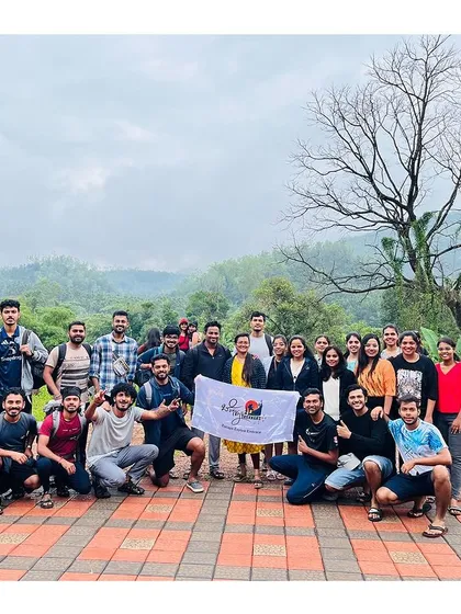 Our Netravati trek group at the homestay, ready for the adventure.