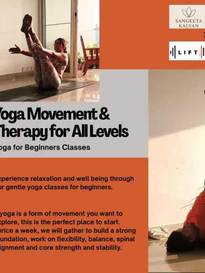 Not ready for headstands? That's perfectly fine. My Yoga Movement & Therapy class is a safe space for beginners or those with limited mobility to build a strong foundation, focusing on flexibility, spinal alignment, and core strength.