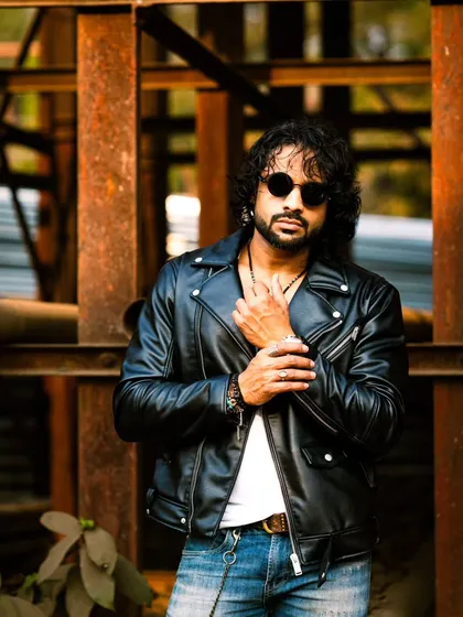 I also work with male models to build their portfolios. This shoot had a rugged, industrial theme, using a gritty location to complement the leather jacket and create a strong, masculine portrait.