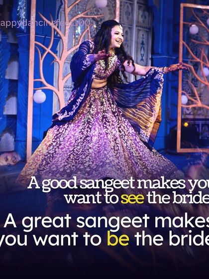 What's the difference between a good sangeet and a great one? A good sangeet makes you want to see the bride, but a great sangeet makes you want to be the bride. We aim for greatness every time.