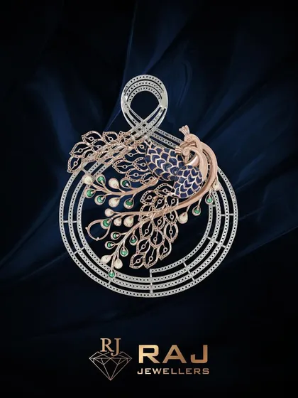 A showcase of artistry, this peacock pendant mounting is designed with exceptional detail. The fanned tail and elegant form provide numerous settings for small gems, pearls, and a central stone, allowing for a truly personalized and symbolic creation.