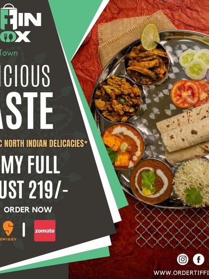 Get a tummy full of authentic North Indian delicacies for just ₹219. Our thalis are packed with variety and flavor, ensuring a delicious taste and a happy stomach. Order from Swiggy or Zomato today.
