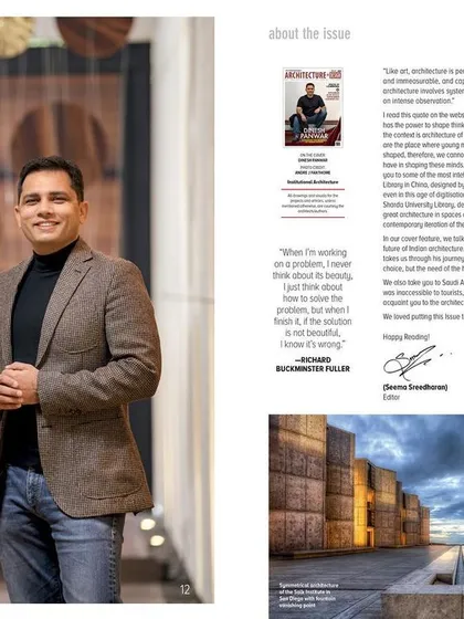 We are thrilled to be featured in the contents page of Architecture + Design. This recognition allows us to share our passion for creating pragmatic and timeless spaces with a wider audience.
