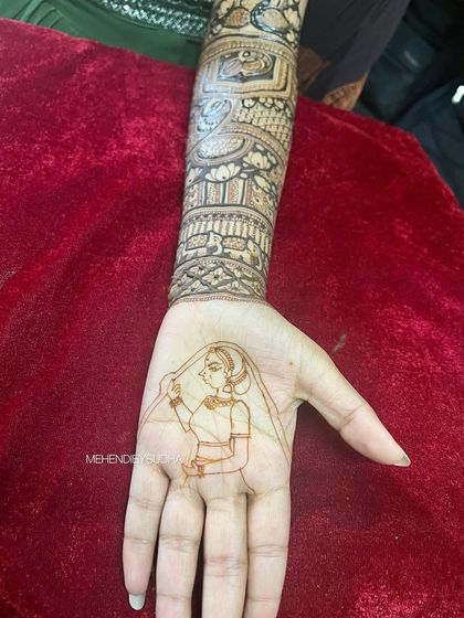 The beginning of a beautiful bridal portrait. I start with a simple outline to capture the bride's likeness before filling in the intricate details of her attire and jewelry.