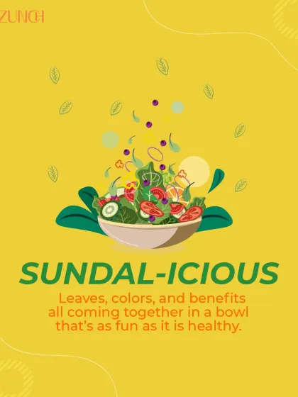 Sundal-icious is where leaves, colors, and benefits all come together. It's a bowl that's as fun to eat as it is healthy, with a crunch in every bite.