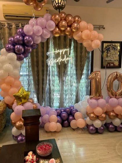 Another view of the lovely 10th birthday setup.