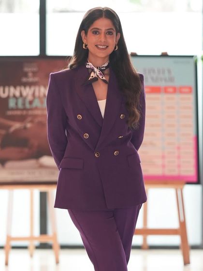 Another look in my purple power suit at the Shiprocket Shivir event.