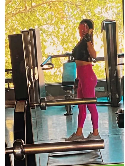 A gym selfie moment. Loving the process and the journey.