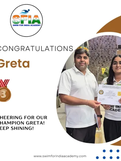 Cheering for our champion Greta. Her hard work and her parents' support are the foundation of her success.