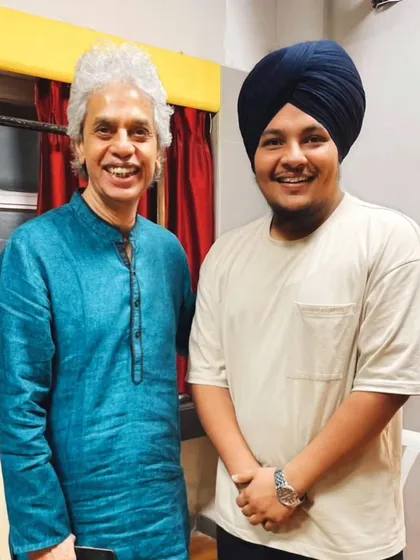With my Guru, Ustad Fazal Qureshi ji. Every lesson with him is a blessing that deepens my understanding of the Punjab Gharana. His guidance is the light that shapes my musical journey.