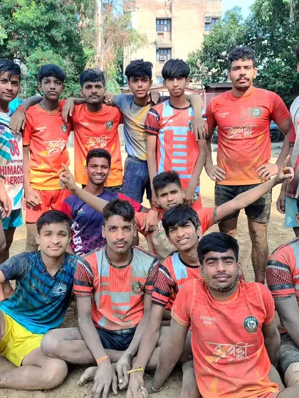 Our players covered in 'mitti' (soil) after a tough practice session. This picture captures the raw effort and dedication that goes into their training.