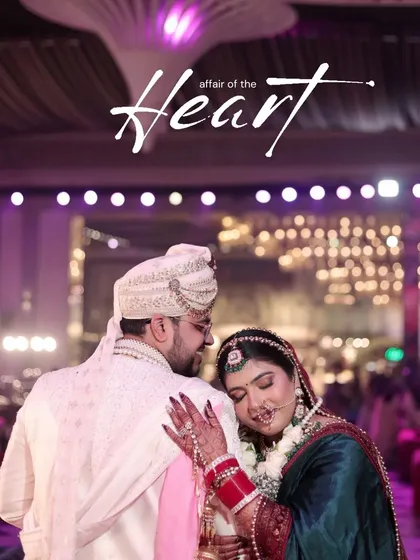 An affair of the heart. This photo captures the couple in a moment of quiet intimacy, a beautiful portrait of their connection on their wedding day.