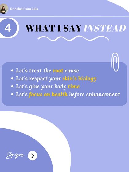 Instead of just saying yes, I say let's treat the root cause, respect your skin's biology, and focus on health before enhancement.