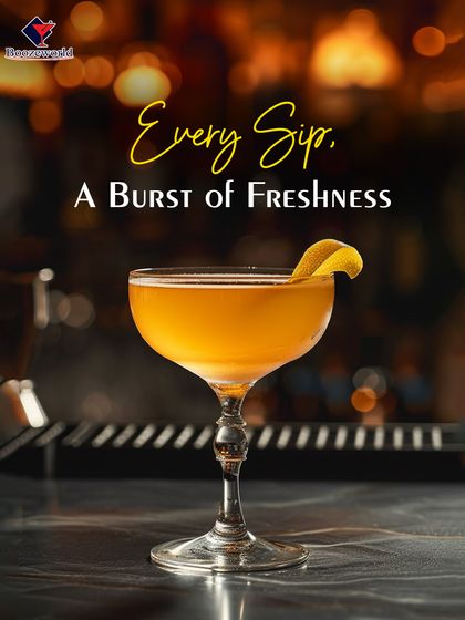 Served in a classic coupe, this cocktail promises a burst of freshness. The simple yet elegant presentation with a lemon twist highlights the quality of the drink itself.