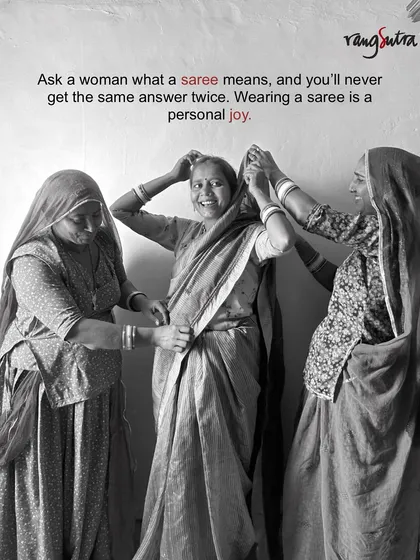 Ask a woman what a saree means, and you'll never get the same answer twice. Wearing a saree is a personal joy, a story that is unique to each woman.