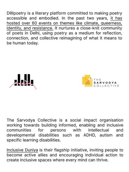 In collaboration with The Sarvodya Collective, we use poetry to imagine a truly diverse, neuro-affirming world where every mind can thrive.