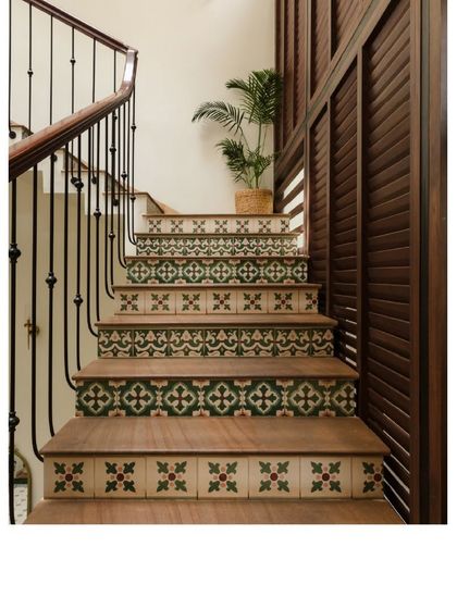 We used colorful, hand-painted tiles on the stair risers to add a pop of personality and artistry. It’s a small detail that makes a big impact.