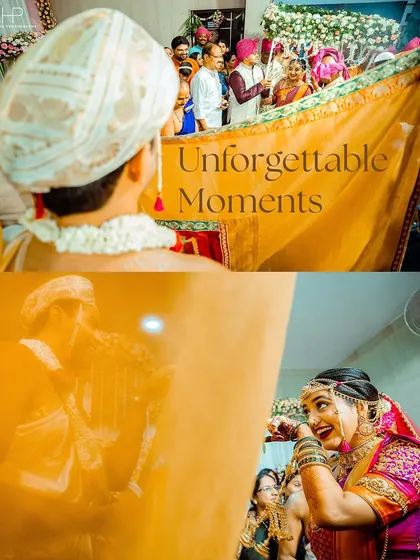 The Antarpat, the cloth that separates the couple before they first see each other, creates such unforgettable moments.