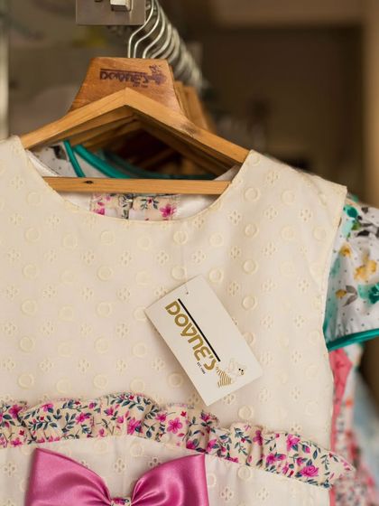 A graphic celebrating the New Year with a close-up of one of my dresses. I am so grateful to be a part of my customers' special moments, year after year.