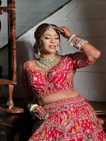 The ultimate goal is to create stunning looks for real clients. Here is one of my beautiful brides, showcasing the skills and artistry that I teach my students to apply in their own professional careers.