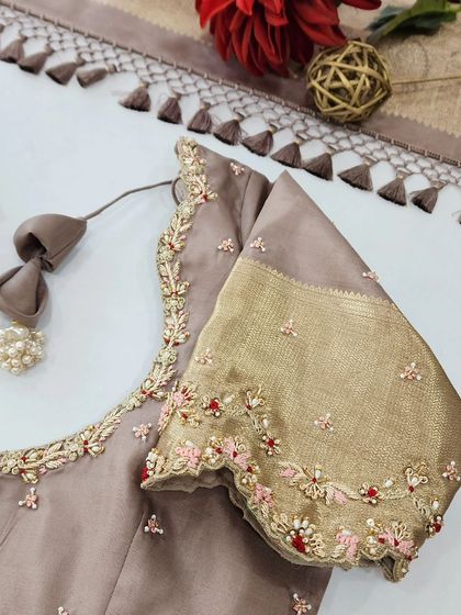 Riya By Preethi Raj - Custom Ethnic Wear Design The Art of Handwork: Blouse Details photo 4