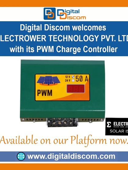 A PWM Charge Controller from Electrower Technology. This device is an essential component for smaller off-grid solar systems, protecting your batteries from overcharging.