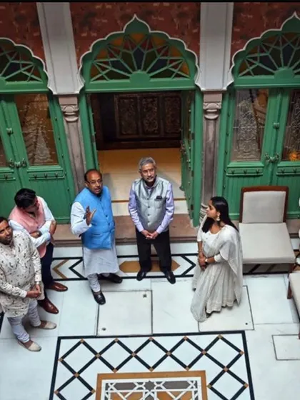 It was an honor to have Dr. S. Jaishankar, the External Affairs Minister of India, inaugurate our restored Golden Haveli project. His presence underscores the cultural significance of preserving our nation's architectural heritage.
