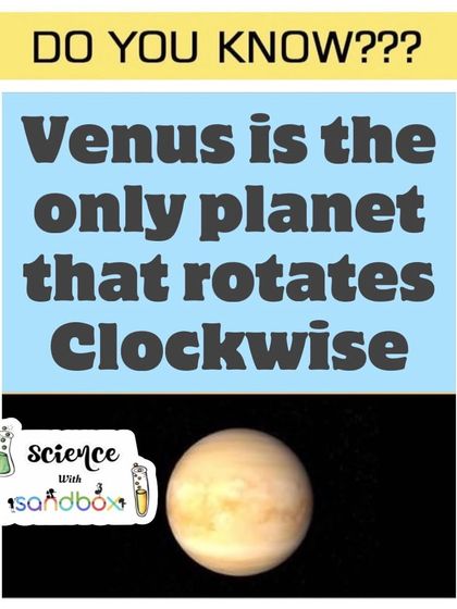 Did you know that Venus is the only planet in our solar system that rotates clockwise? We share fascinating facts about space to inspire future astronomers.